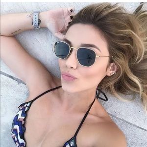 Raybans Unisex Hexagonal Sunglasses